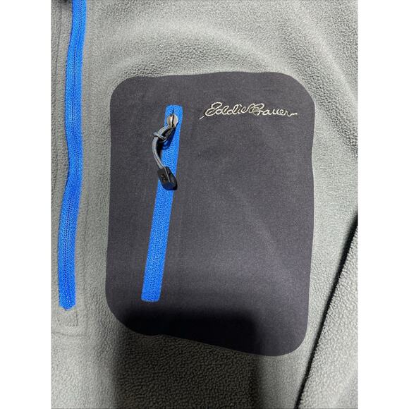 Eddie Bauer Pullover Mens Large Grey First Ascent Fleece Half 1/2 Zip Polartec - Picture 3 of 10